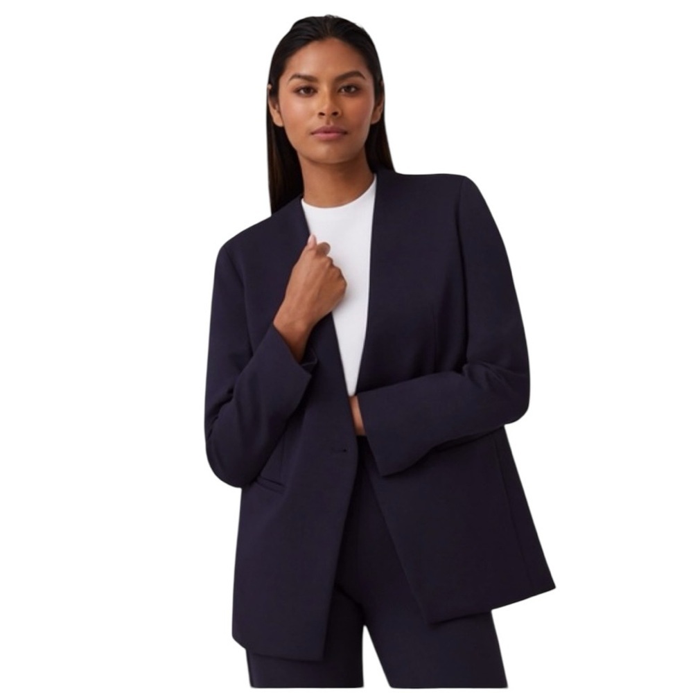 Spanx Perfect Collarless Blazer in Classic Navy Large NWT - Picture 13 of 13